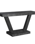 60" Natural Wood Distressed Pedestal Console Table