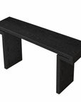 60" Black Wood Pedestal Console Table