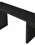 60" Black Wood Pedestal Console Table