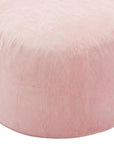 35" Pink Upholstered Bean Bag Chair
