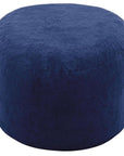 35" Blue Upholstered Bean Bag Chair
