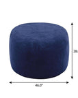 46" Blue Upholstered Bean Bag Chair