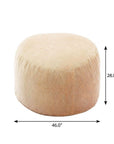 46" Camel Upholstered Bean Bag Chair