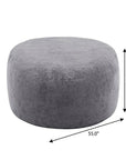 55" Gray Upholstered Bean Bag Chair