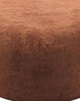 55" Brown Upholstered Bean Bag Chair