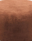 55" Brown Upholstered Bean Bag Chair