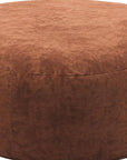 62" Brown Upholstered Bean Bag Chair