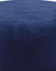 62" Blue Upholstered Bean Bag Chair
