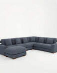 Modular L Shaped Seven Piece Corner Sectional With Ottoman