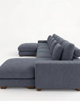 Modular L Shaped Seven Piece Corner Sectional With Ottoman