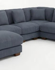 Modular L Shaped Seven Piece Corner Sectional With Ottoman