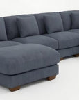 Modular L Shaped Seven Piece Corner Sectional With Ottoman