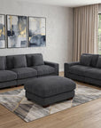 Modular L Shaped Six Piece Corner Sectional With Ottoman