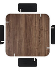47" Walnut Melamine Veneer And Wood Coffee Table