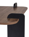 47" Walnut Melamine Veneer And Wood Coffee Table