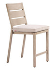 Set of Two 27" Gray Aluminum Outdoor Counter Height Bar Chairs