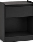 24" White Wood One Drawer Nightstand