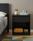 24" White Wood One Drawer Nightstand