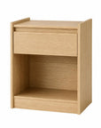 24" White Wood One Drawer Nightstand