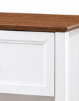 26" Black Wood One Drawer Nightstand