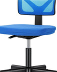 Blue And Black Swivel Rolling Office Chair