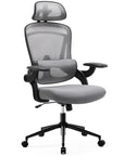 Gray And Black Swivel Rolling Office Chair