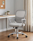 Gray Swivel Rolling Office Chair