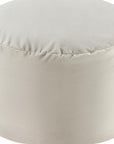 48" White Upholstered Bean Bag Chair