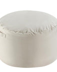 48" White Upholstered Bean Bag Chair
