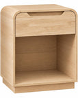 24" Natural Wood One Drawer Nightstand