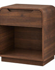 24" Natural Wood One Drawer Nightstand