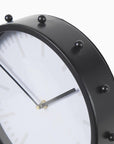 11" Black Iron Silent Analog Round Wall Clock