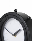 7" Black Iron Silent Analog Round Wall Clock