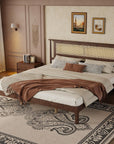 Walnut Solid Wood Queen Bed Frame