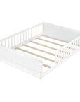 White Solid Wood Full Bed Frame