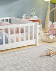 White Solid Wood Full Bed Frame
