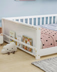 White Solid Wood Full Bed Frame