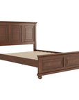 Walnut Solid Wood Queen Bed Frame With USB