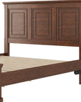 Walnut Solid Wood Queen Bed Frame With USB