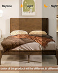 Walnut Solid Wood Queen Bed Frame