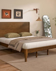 Walnut Solid Wood Queen Bed Frame