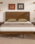 Walnut Solid Wood Queen Bed Frame