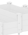 12" X 35" White And Pearl Composite Rectangular Raised Garden Bed