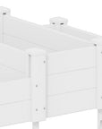 12" X 35" White And Pearl Composite Rectangular Raised Garden Bed