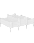 12" X 35" White And Pearl Composite Rectangular Raised Garden Bed