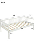 White Solid Wood Twin Day Bed