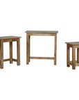 Country Solid Wood Stool Set of 3