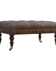 Buffalo Leather Ottoman