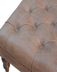Buffalo Leather Ottoman