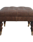 Buffalo Leather Ottoman